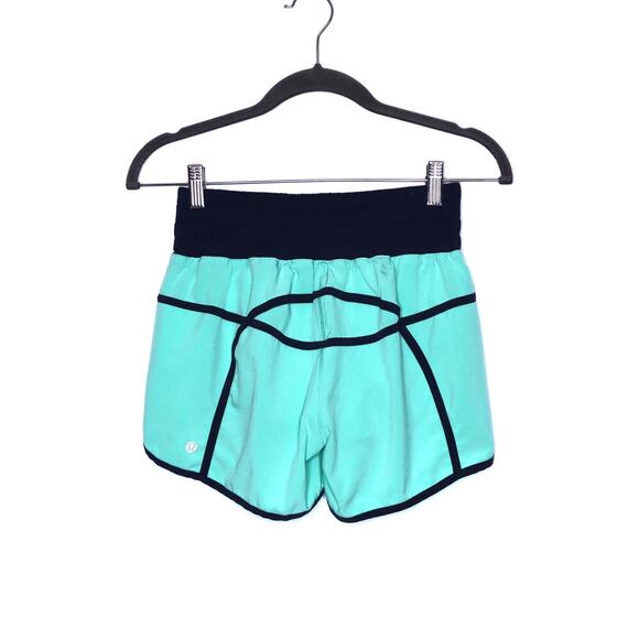 LULULEMON Tracker Short II Stretch Menthol Inkwell Training Active Women's 6 - Picture 3 of 16